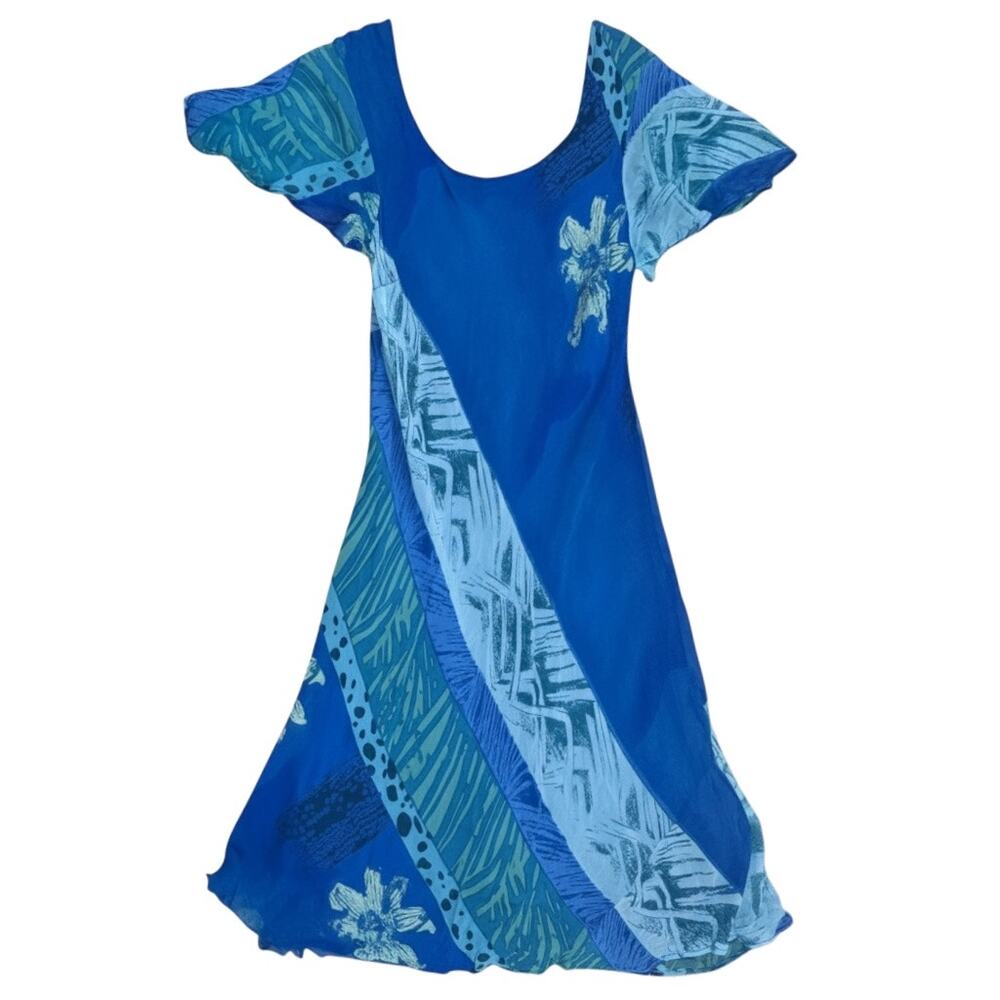 90s Phool Flutter Sleeves Midi Dress